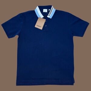 Burberry Mens Collar Logo Polo Shirt